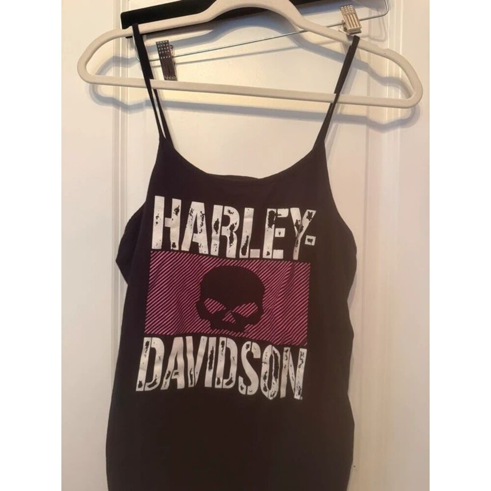 Harley Davidson Skull tank Top Size Large EUC